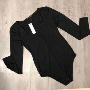 NWT White House Black Market black bodysuit sz S